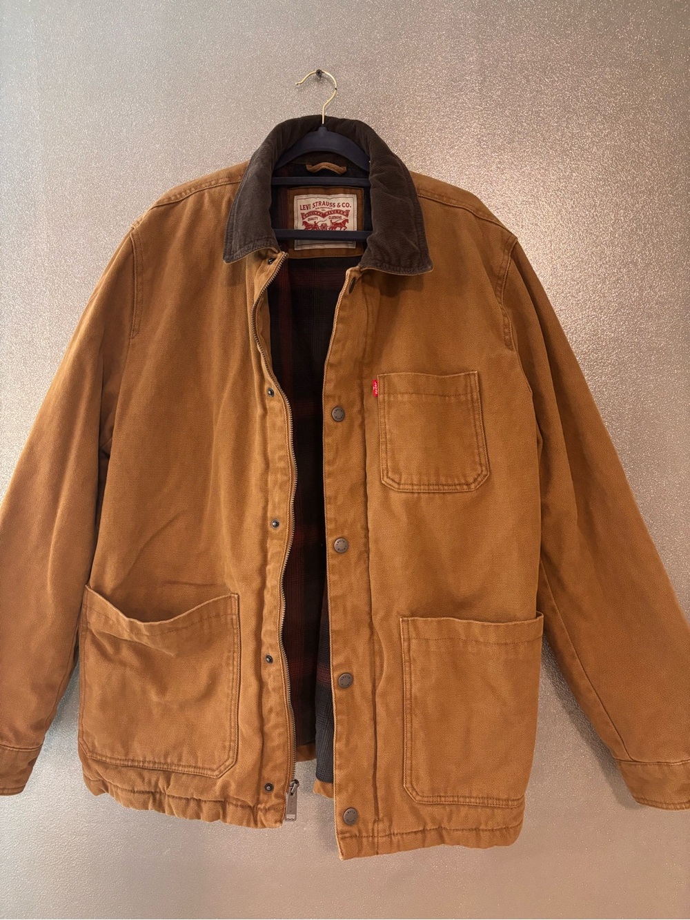 Levi's Brown/Tan Canvas Field Jacket with Corduroy Collar